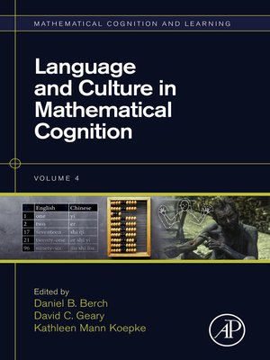 cover image of Language and Culture in Mathematical Cognition